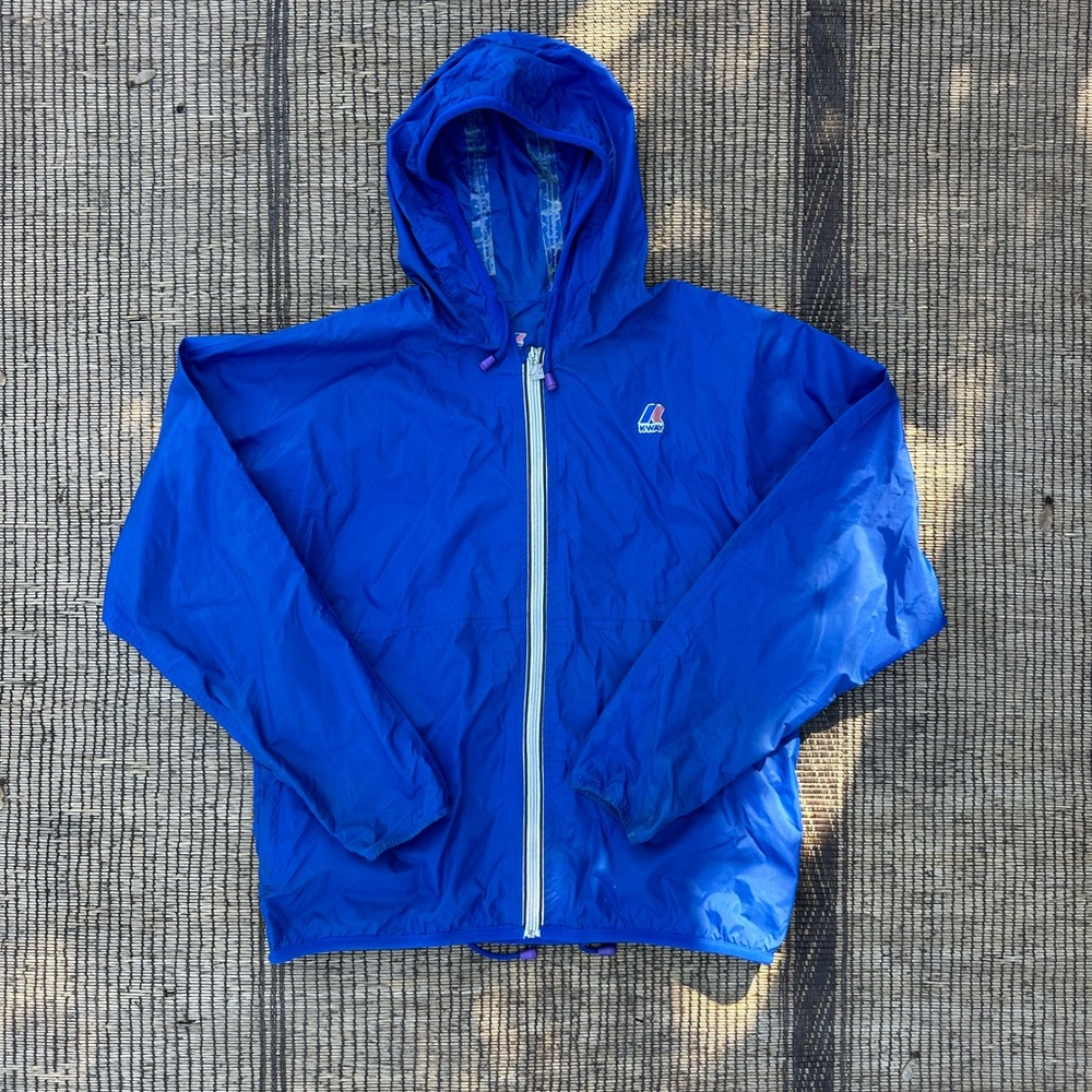 K-Way Windbreaker Jacket. Royal Blue. Size Small.
